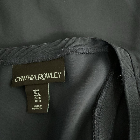 Cynthia Rowley Jersey Tank Dress Size 6.Knee Length Navy Blue Dress Short Sleeve - Picture 8 of 8